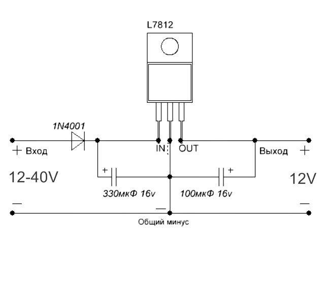 L7809cv схема включения с регулировкой