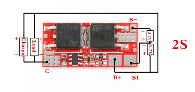 Bms 2s схема подключения