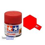 Необходимое для моделей Tamiya 81507 X-7 Красная глянцевая (Red) #Краска-acrylic tm00494 купить в твоимодели.рф