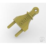 Современная 3D печать Брелок на ключи - вилка 220V (Наша разработка ©). tm09434 купить в твоимодели.рф