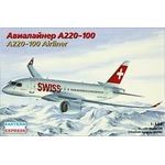Склеиваемые модели  ЕЕ144133 Авиалайнер Airbus А220-100  Swiss / Delta Самолет 1:144 tm09948 купить в твоимодели.рф