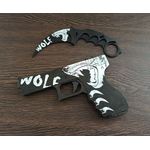 Изделия из дерева (фанеры) Эксклюзивный набор резинкострел Glock-18 + нож "Arctic Wolf" CS:GO из дерева tm-19-9274 купить в твоимодели.рф