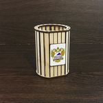 Изделия из дерева (фанеры) Подарочная карандашница с логотипом и символикой Комитета по строительству (бюджетный групповой подарок) tm-080322-2-2-4 купить в твоимодели.рф