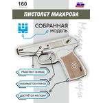 Изделия из дерева (фанеры) Деревянный пистолет Макарова ПМ собранный сувенирное оружие 1:1 tm10190-S купить в твоимодели.рф