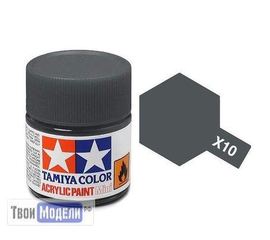 Необходимое для моделей Tamiya 81510 Х-10 Пушечный металл (Gun Metal) #Краска-acrylic tm00435 купить в твоимодели.рф