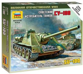 Склеиваемые модели  zvezda 6211 Звезда Советская САУ СУ-100 1/100. tm06335 купить в твоимодели.рф