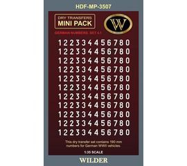 Необходимое для моделей Wilder HDF-MP-3507 Декаль Немецкие номера для наземной техники. Сет 4.2 tm09095 купить в твоимодели.рф