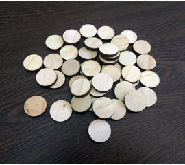 Изделия из дерева (фанеры) Круги 27мм для поделок и творчества из дерева - березовая фанера 50шт. 3DLV-10120 tm10120 купить в твоимодели.рф