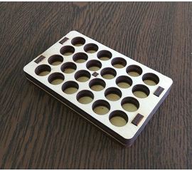 Изделия из дерева (фанеры) Подставка №1 для 24 пальчиковых батареек типоразмера АА 3DLV-10118 tm10118 купить в твоимодели.рф