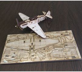 Изделия из дерева (фанеры) ЯК-1 самолет СССР из  дерева "Авиация ВОВ" 3DLV-10186 Набор для сборки tm10186 купить в твоимодели.рф