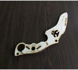 Изделия из дерева (фанеры) Нож Tactical knife №5 из  дерева 1:1 Набор для сборки (3DLV-10184) tm10184 купить в твоимодели.рф