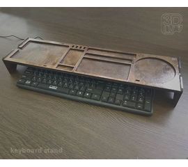 Изделия из дерева (фанеры) Подставка №2 для организации рабочего места над клавиатурой ПК (лакированная) tm10042-2KL купить в твоимодели.рф