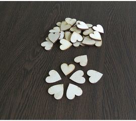 Изделия из дерева (фанеры) Сердечки 30мм для поделок и творчества из  дерева 40шт. 3DLV-10284 tm10284 купить в твоимодели.рф