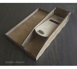 Изделия из дерева (фанеры) Универсальная подставка для ККТ терминалов + отдел для чеков (окрашена) tm-19-8374-0 купить в твоимодели.рф