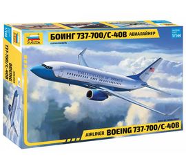 Склеиваемые модели  zvezda 7027 Звезда Боинг-737-700/C-40B Пассажирский авиалайнер 1/144 tm-19-8439 купить в твоимодели.рф
