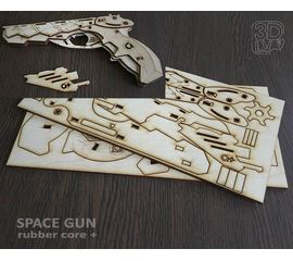 Изделия из дерева (фанеры) Набор для сборки резинкострела Space gun rubber core и насадка G+ tm-19-8121-N купить в твоимодели.рф