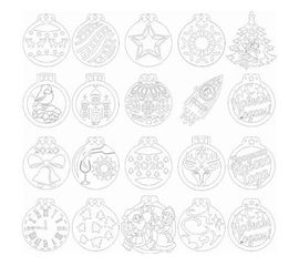 Изделия из дерева (фанеры) 20 моделей новогодних игрушек на елку в векторе DXF №3 tm-19-8661 купить в твоимодели.рф