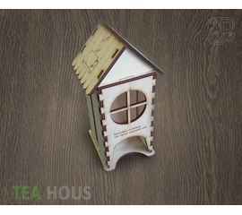 Изделия из дерева (фанеры) Чайный домик №2 (Для пакетиков с чаем) 3DLV-19-8486-2 tm-19-8486-2 купить в твоимодели.рф