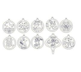 Изделия из дерева (фанеры) 10 моделей новогодних игрушек для елки в векторе DXF №2 [Крыса/мышка] tm-19-8548 купить в твоимодели.рф