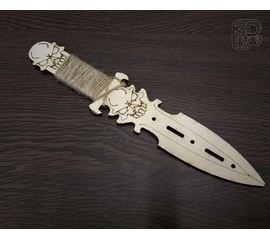 Изделия из дерева (фанеры) Метательный нож Throwing Knife №2 копия из фанеры 1:1 tm-19-8753 купить в твоимодели.рф