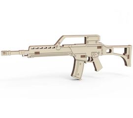 Изделия из дерева (фанеры) Автомат HK G36 Германия, Конструктор из дерева 25 см 6 деталей (ОПК-мини) tm-19-8930 купить в твоимодели.рф
