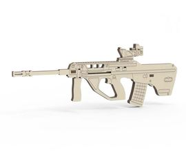 Изделия из дерева (фанеры) Штурмовая винтовка Steyr AUG A3​ Австрия, Конструктор из дерева 25 см 4 деталей (ОПК-мини) tm-19-8959 купить в твоимодели.рф