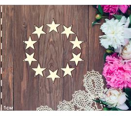 Изделия из дерева (фанеры) Звезда 25мм 10 шт. Чипборд для скрапбукинга набор #19-9035 tm-19-9035-4 купить в твоимодели.рф
