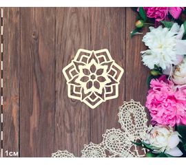 Изделия из дерева (фанеры) Мандала цветы №3 70мм 1 шт. Чипборд для скрапбукинга set #19-9092 tm-19-9092-4-70 купить в твоимодели.рф