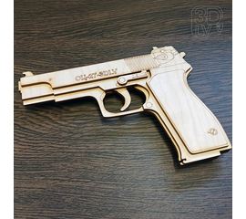 Изделия из дерева (фанеры) Резинкострел пистолет ОЦ-27 «Бердыш» копия из дерева 1:1 (3DLV-19-9300) tm-19-9300 купить в твоимодели.рф