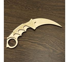 Изделия из дерева (фанеры) Нож karambit №3 CS:GO из  дерева 1:1 собранная модель tm10147-S купить в твоимодели.рф