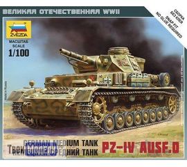 Склеиваемые модели  zvezda 6151 Звезда Pz-4 AUSF.D Немецкий средний танк 1/100 tm01226 купить в твоимодели.рф