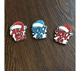 Изделия из дерева (фанеры) Новинка 2021, значок брошь с заколкой на одежду из дерева фанера, сувенир, подарок Новый Год, праздник дома снегурочка дед мороз tm-19-9512 купить в твоимодели.рф