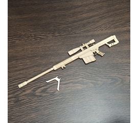 Изделия из дерева (фанеры) Винтовка снайперская Barrett M82A1​ США , Конструктор из дерева 30 см 6 деталей (ОПК-мини) tm-19-8939 купить в твоимодели.рф