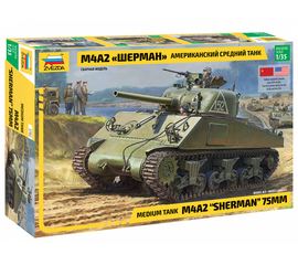 Склеиваемые модели  zvezda 3702 M4A2 Звезда Шерман Sherman  легкий танк 1/35 tm-19-9472 купить в твоимодели.рф