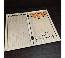 Изделия из дерева (фанеры) Игра настольная Набор Нарды, шашки деревянные (березовая фанера) 2 в 1 размер 700х190х12 расписные tm-2022-02-17 купить в твоимодели.рф