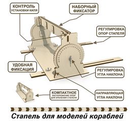 Оборудование для творчества Стапель корабельный для сборки моделей в масштабе atm-40723-kr купить в твоимодели.рф
