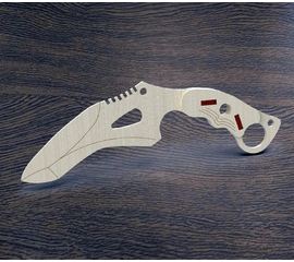 Изделия из дерева (фанеры) Нож Tactical knife №6 из  дерева 1:1 Набор для сборки (3DLV-10185) tm10185 купить в твоимодели.рф