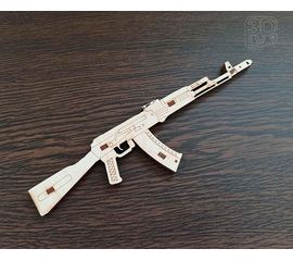 Изделия из дерева (фанеры) Автомат Калашникова АК-74 СССР Конструктор из дерева 23 см 8 деталей (ОПК-мини) tm-19-8927 купить в твоимодели.рф