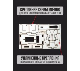 Изделия из дерева (фанеры) Крепление сервопривода MG996 для наливатора на базе Танка Т-34 V2 и V3 naliv-tm-19-9507-996 купить в твоимодели.рф