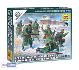 Сборка без клея zvezda 6198 Звезда Немецкая пехота в зимней форме 1941-1945 tm01634 купить в твоимодели.рф