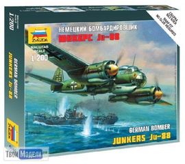 Склеиваемые модели  zvezda 6186 Звезда JU-88А4 Немецкий самолет tm02102 купить в твоимодели.рф