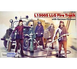 Склеиваемые модели  ICM 35528 Пожарная машина L1500S LLG с пожарными 1:35 tm02594 купить в твоимодели.рф