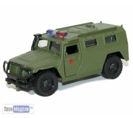 Коллекционные машинки ГАЗ-2330 Тигр военный 1:43 Автопарк 6408С tm03518 купить в твоимодели.рф