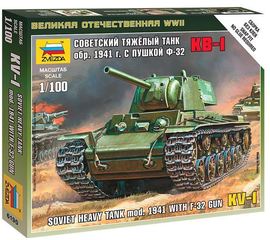 Сборка без клея zvezda 6190 Звезда КВ-1 танк СССР с пушкой Ф32 tm04892 купить в твоимодели.рф