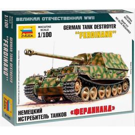 Склеиваемые модели  zvezda 6195 Звезда Немецкая САУ Фердинанд 1/100. tm06334 купить в твоимодели.рф