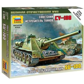 Склеиваемые модели  zvezda 6211 Звезда Советская САУ СУ-100 1/100. tm06335 купить в твоимодели.рф