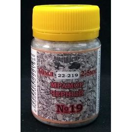 Строительство диорам Пластмастер 22-219 №19 камень "мрамор черный" 2-5 мм 60 мл натуральный цвет tm08122 купить в твоимодели.рф
