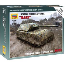 Склеиваемые модели  zvezda 6213 Звезда Маус Немецкий тяжелый танк 1/100 tm08389 купить в твоимодели.рф