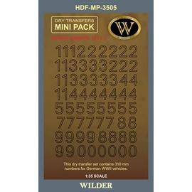 Необходимое для моделей Wilder HDF-MP-3505 Декаль Немецкие номера для наземной техники. Сет 2.2 tm09092 купить в твоимодели.рф