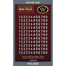 Необходимое для моделей Wilder HDF-MP-3507 Декаль Немецкие номера для наземной техники. Сет 4.2 tm09095 купить в твоимодели.рф